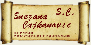 Snežana Čajkanović vizit kartica